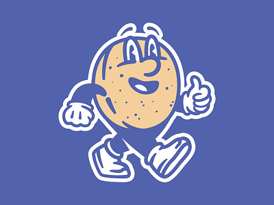 Jeffrey Bagel bagel baking branding character identity illustration logo logo mark memphis