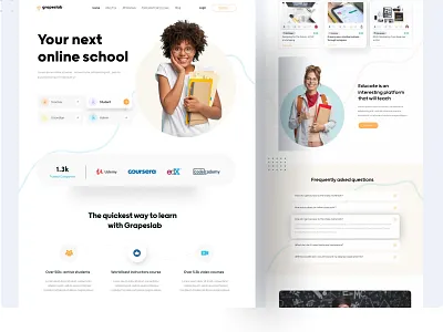 E-Learning Landing Page(Grapeslab Replication ) ui