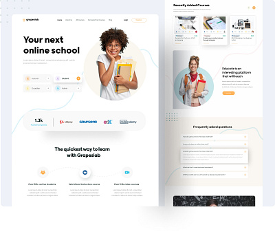 E-Learning Landing Page(Grapeslab Replication ) ui