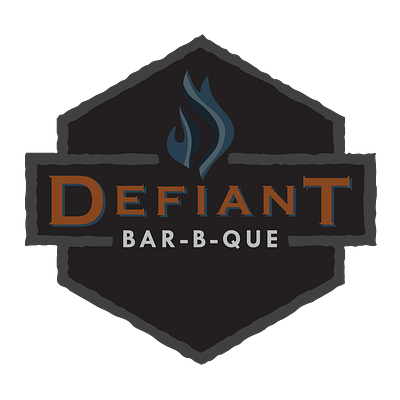 DEFIANT BBQ Branding brand identity branding graphic design icon illustration logo logomark typography vector wordmark