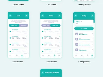 speed test mobile app appscreens branding graphic design illustration internet speed mobile app photoshop sketch speedtest technology website