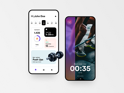 Fitness App Concept app design fitness training ui uxui