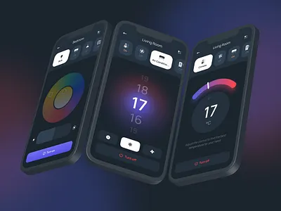 Hi - Smart Home UI Kit air conditioner app bulb climate design figma interface mobile smart home ui ux