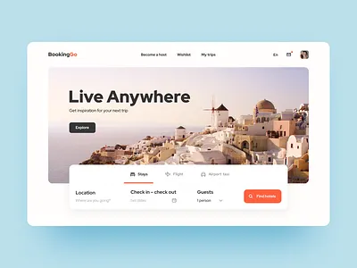 Booking web app concept 22 app booking check in dailyui design explore find flight hotel icon location search taxi tickets travel trip ui ux web