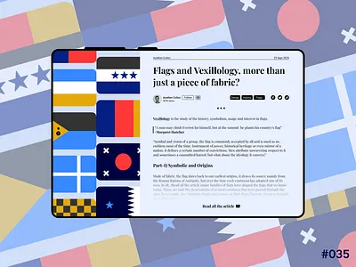 DailyUI #035 - Blog Post app art branding design flags graphic design history illustration logo ui ux vexilology web