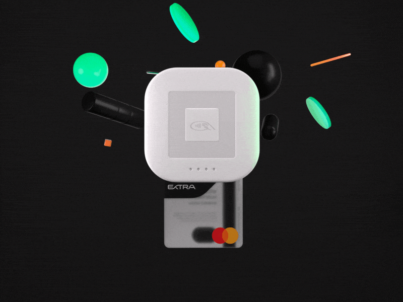 Card payment — POS 3d animation design gif graphic design illo illustration motion motion graphics payment pos shapes ui