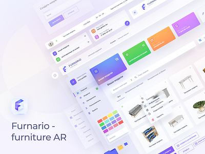 Furnario app augmented reality dashboard furniture ui ui kit ux