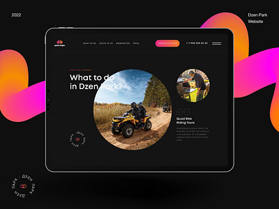 Dzen Park Camp booking camp design landing landingpage ui uiux ux web website