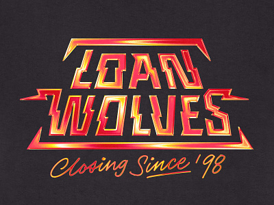 Loan Wolves Tee 80s band tee electric lettering metal band tshirt design type typography
