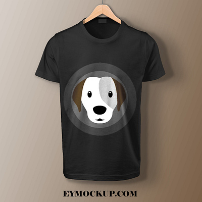 Dog Printed T shirt Mockup art clothing design dog print doggy graphic design mockup printed t shirt t shirt