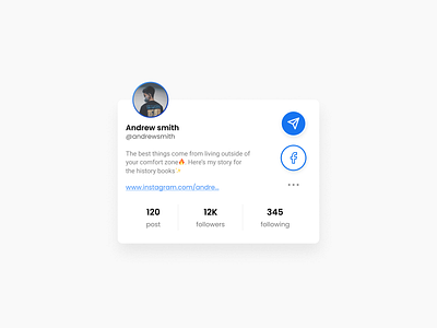 Profile card UI design android design facebook profile profile card twitter ui uidesign uiux uiuxdesign