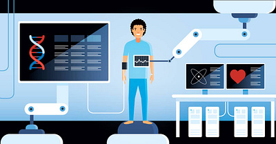 Machine Learning in Healthcare sector animation design graphic design illustration