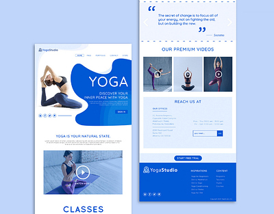 Yoga Fitness Web Design & Development | Free PSD design fitness web development illustration outsource2bd ui web design web design service web development webdesign yoga web design