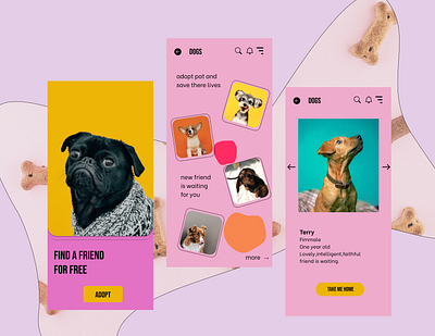 Adopt dog App app design ui