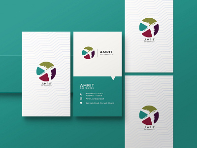 Visiting Card - Amrit Enterprises amrit business card card design graphic design minimalistic print design