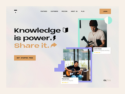 Thinkific clean color course creative homepage landing landing page modern rebound simple teaching thinkific typography ui ux web website