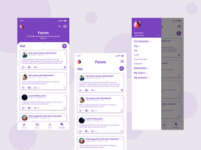 Gaming forum app app design forum gaming ui design uiux