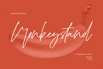 Monkeystand Signature Font font handwrittenfont scriptfont typography