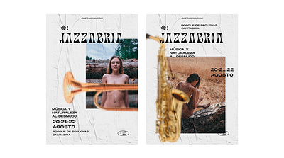 jazzabria · música y naturaleza al desnudo brand branding festival logo music poster