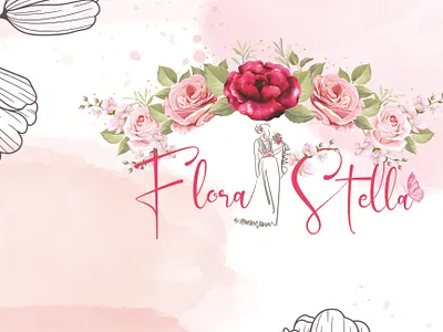 Florasetta - A flower shop branding design icon illustration logo typography vector