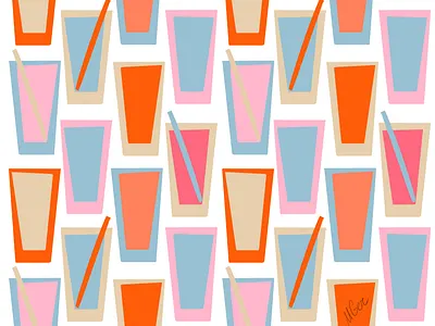 Cocktails pattern alcohol cocktail cool design drink flat fresh illustration pattern patterndesign patternmaking surfacedesign