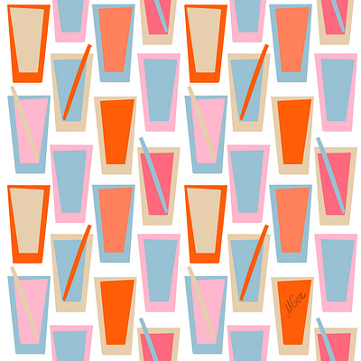 Cocktails pattern alcohol cocktail cool design drink flat fresh illustration pattern patterndesign patternmaking surfacedesign