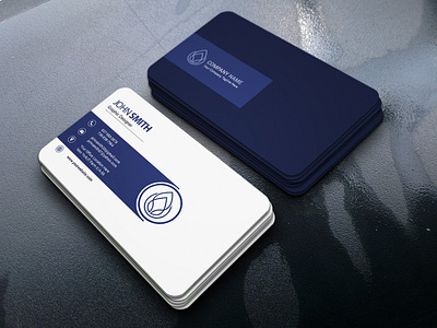 Blue Luxury Corporate Business Card Template agency black blue business business card card clean colorful colors corporate corporate business card creative