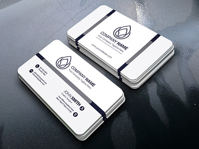 White Clean Professional Business Card agency black blue business business card card clean colorful colors corporate corporate business card creative