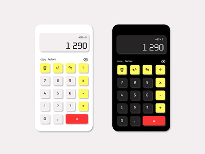 Calculator App Daily UI Challenge #4 app challenge daily ui design graphic design ui ui challenge ui design ui web