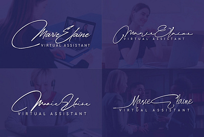 Marie Elaine (Virtual Assistant) Signature Logo branding creative logo design creative signature logo handwritten logo logo logo design minimal logo design minimal logos signature logo signature logo design virtual assistant virtual assistant logo virtual assistant signature logo