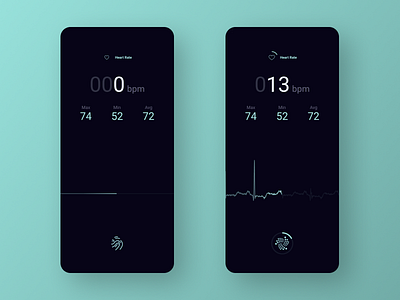 Heart beats monitor app concept animation branding graphic design logo motion graphics