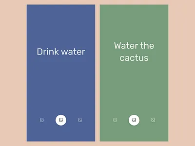 Repeating reminders concept 1 - Alarm screen app design ui ux