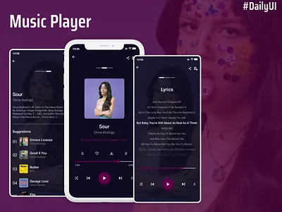 Music Player UI design illustration illustrations ui uiux