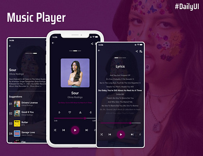 Music Player UI design illustration illustrations ui uiux