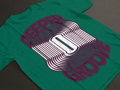 Deeper Groove T-shirt Design - Forest Green apparel music t shirt vinyl