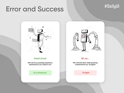 Error and Success Message UI- Flash Message design illustration illustrations ui uiux