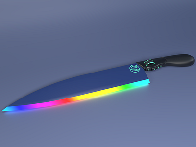 Knife RGB 3D 3d 3d art 3d model c4d cinema 4d design glow knife redshift render technics