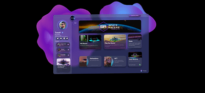 SpaceRacers 3D Concept Game Menu app branding design graphic design illustration logo typography ui ux vector