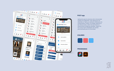 PUCV App app design ui