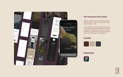 Viña Ventisquero Wine Estates mobile web design