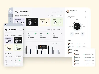 Smart Home Dashboard - Web version design dribbble dribbblers ui uidesign ux