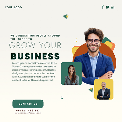 Business card poster branding graphic design