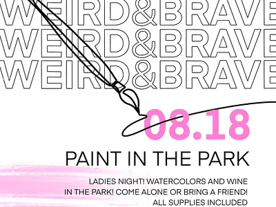 Paint in the Park Art Event art branding design graphic design illustration typography