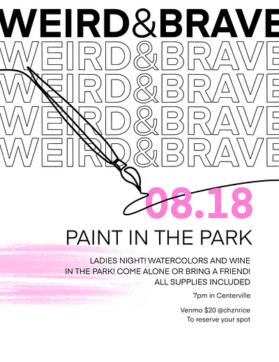 Paint in the Park Art Event art branding design graphic design illustration typography