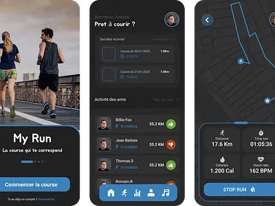 My Run / Design App Running application design figma ui ux