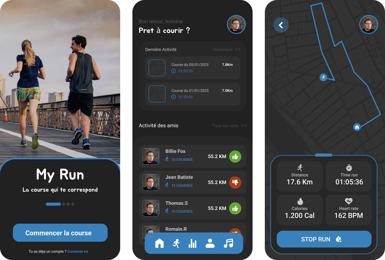 Example of My Run / Design App Running