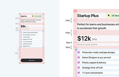 Spacing System designer portfolio grid system minimal pricing pricing page pricing section spacing system ui ux