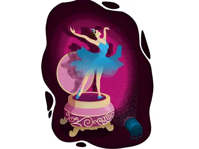 Ballerina in the box beautiful character characterdesign dance illustration likes