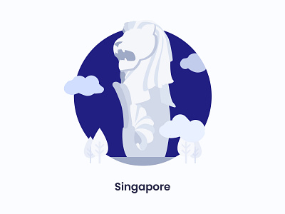 Thinking of a holiday - Singapore art design illustration illustrator interest merlion places singapore travel