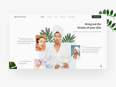 Beauty and Spa Web Profile clean design design web minimalist nature simple ui ui ux web web profile